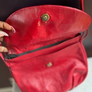 *SOLD* Corvette Red vintage Samantha Scott soft leather purse